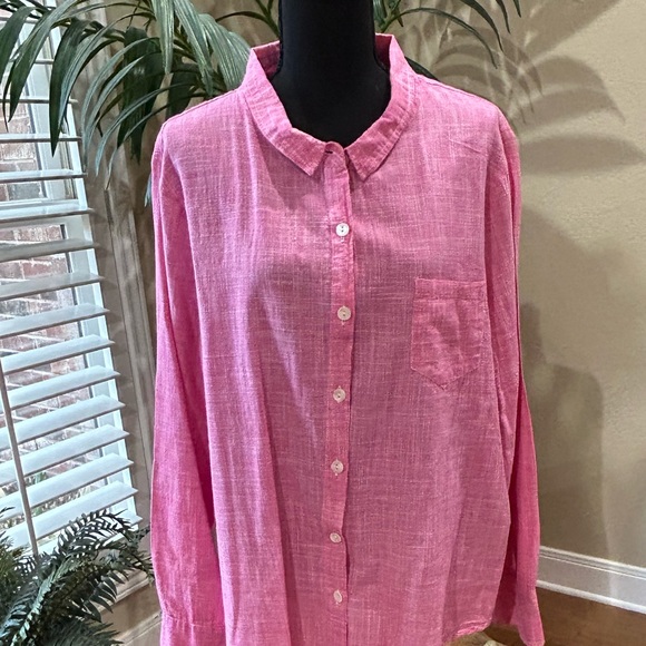 TULIP pink and white microcheck 100% woven cotton size XL - Picture 1 of 5